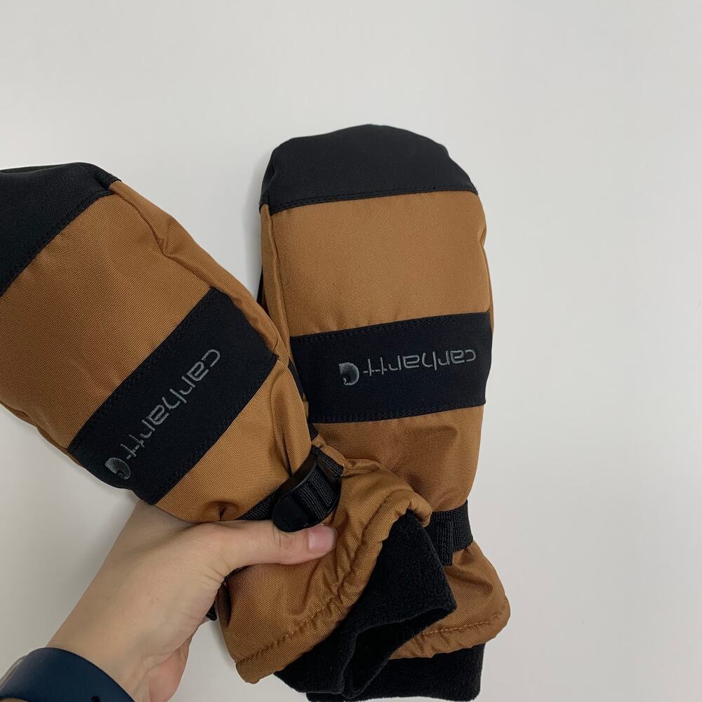 Carhartt Men's A616 Waterproof Mitt Glove Large, Brown / Black
